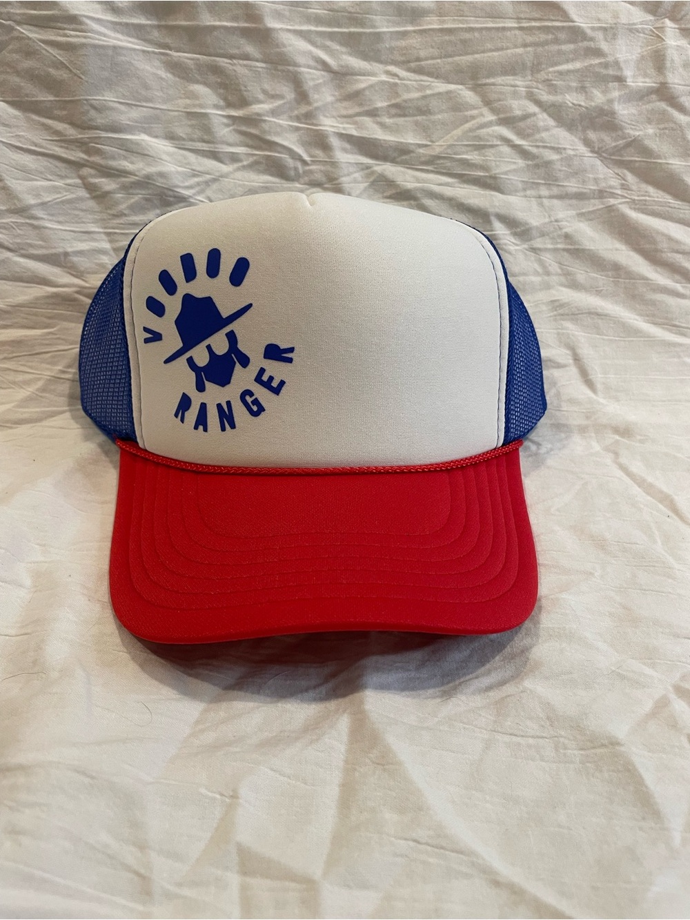 NWT Voodoo Ranger Otto Trucker Hat Red White Blue Snapback Mesh Beer Cap